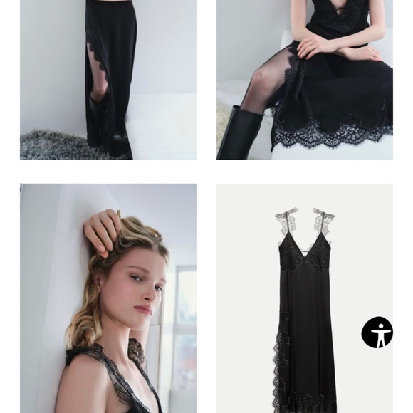 LACE LINGERIE STYLE DRESS - Picture 2 of 3